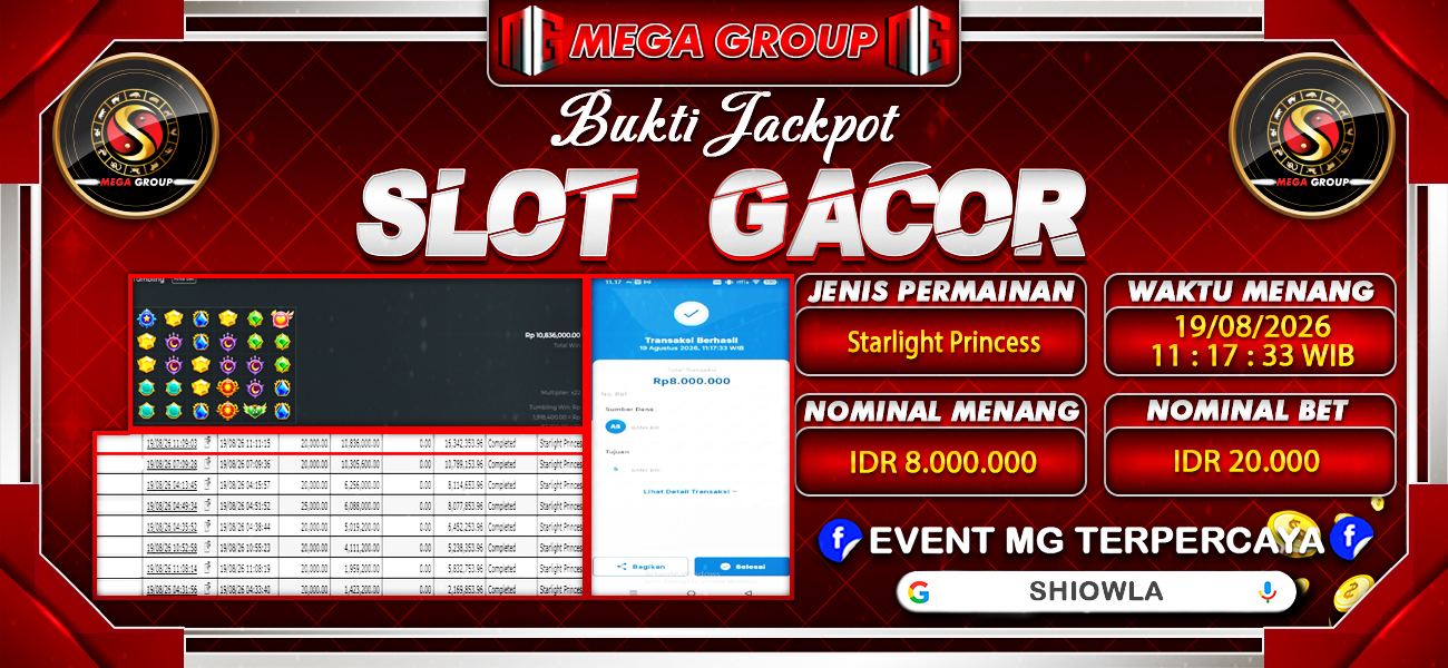 Bukti JP situs Shiowla hari Rabu, 19 Agustus 2026