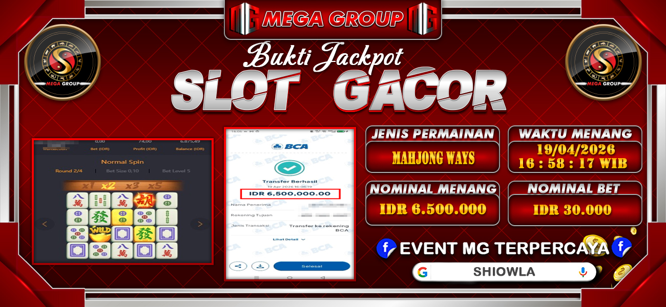 Bukti JP situs Shiowla hari Senin, 20 April 2026