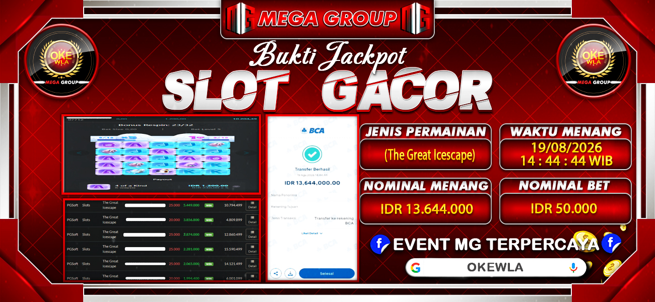 Bukti JP situs Okewla hari Rabu, 19 Agustus 2026