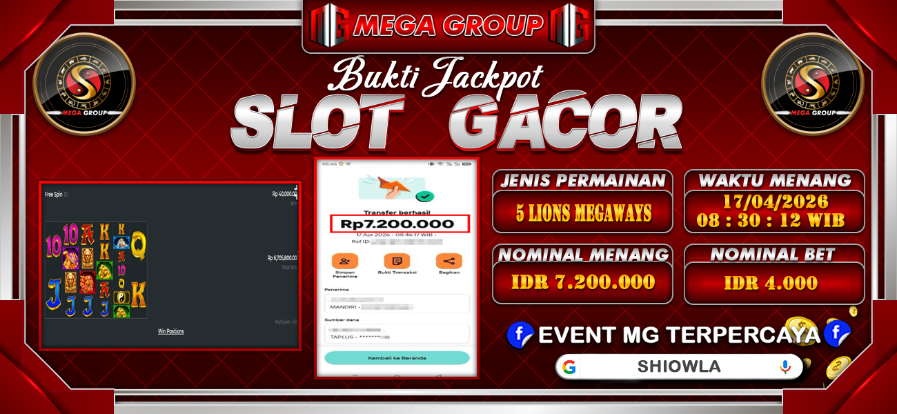 Bukti JP situs Shiowla hari Sabtu, 18 April 2026