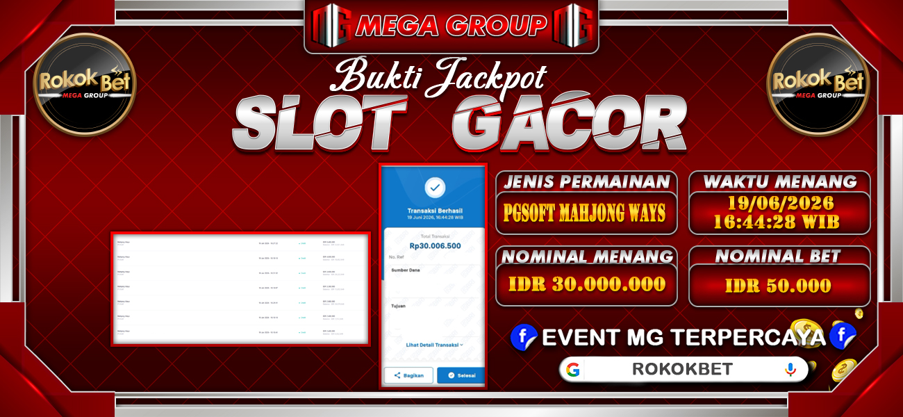 Bukti JP situs Rokokbet hari Jumat, 19 Juni 2026