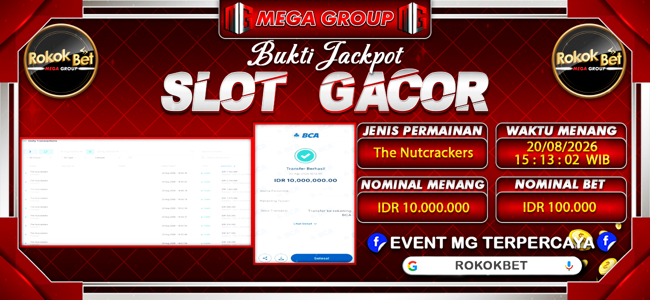 Bukti JP situs Rokokbet hari Kamis, 20 Agustus 2026